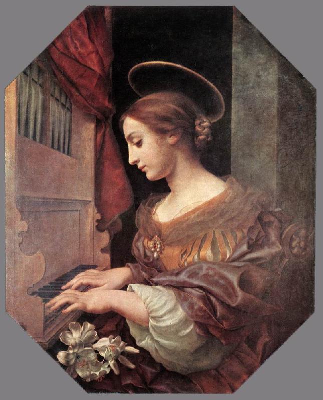 DOLCI, Carlo St Cecilia at the Organ dfg oil painting image